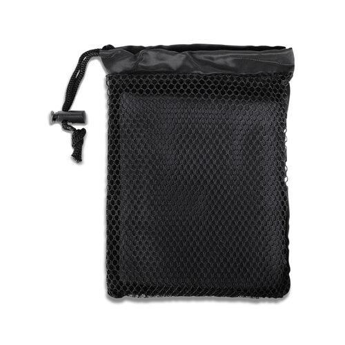 Ręcznik sportowy Frisky, czarny z nadrukiem logo - zdjęcie produktu
