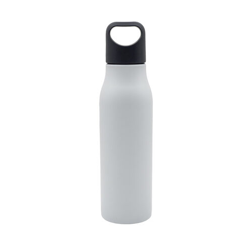 Butelka stalowa Bary 800 ml, biały z nadrukiem logo - zdjęcie produktu