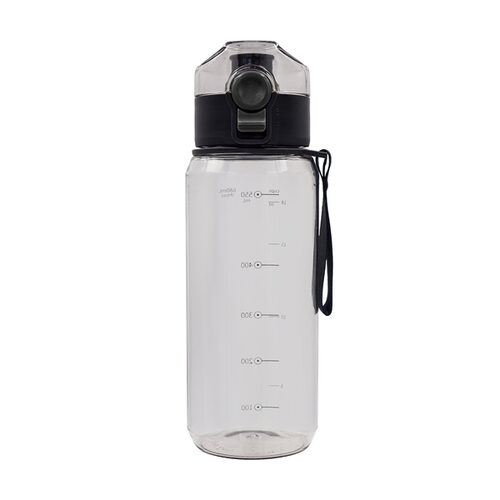 Bidon z tritanu H2O 680 ml, czarny z nadrukiem logo - zdjęcie produktu
