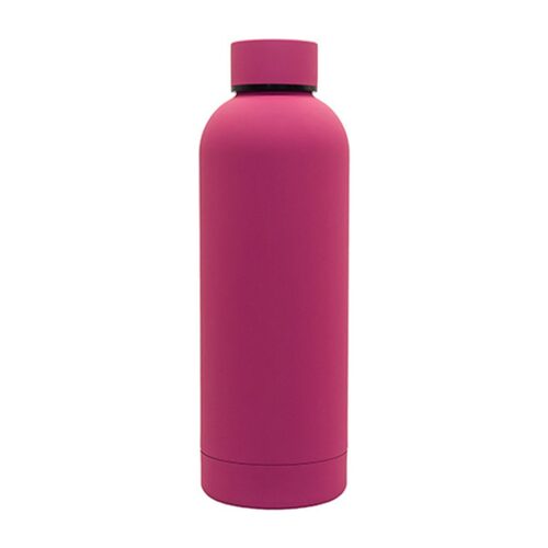 Butelka termiczna Mendoza 500 ml, magenta z nadrukiem logo - zdjęcie produktu