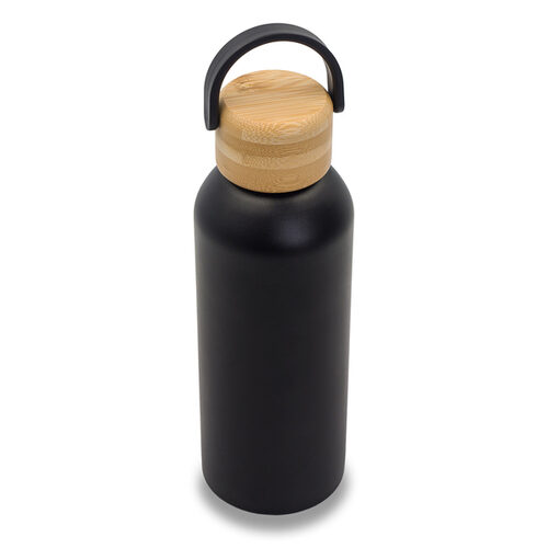 Butelka termiczna Astoria 500 ml, czarny z nadrukiem logo - zdjęcie produktu