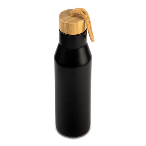 Butelka termiczna Lavotto 500 ml, czarny z nadrukiem logo - zdjęcie produktu