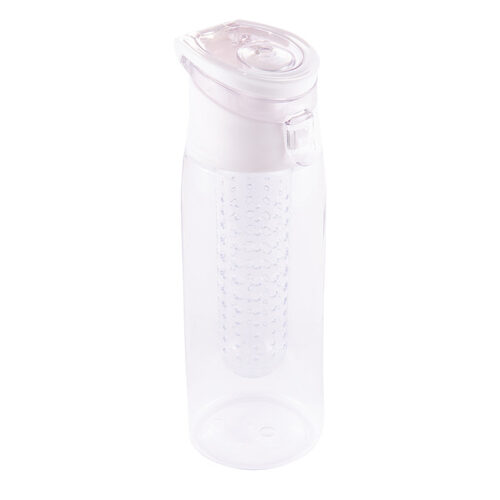 Bidon Mint 700 ml, biały/transparentny z nadrukiem logo - zdjęcie produktu