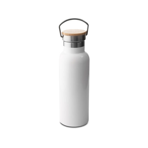 Butelka termiczna Malmo 500 ml, biały z nadrukiem logo - zdjęcie produktu
