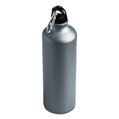 Bidon aluminiowy Tripper 800 ml, grafitowy z nadrukiem logo - zdjęcie produktu