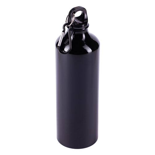 Bidon aluminiowy Easy Tripper 800 ml, czarny z nadrukiem logo - zdjęcie produktu