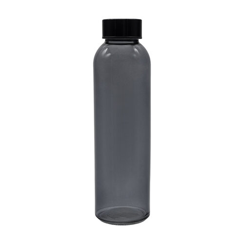 Butelka szklana Onyx 500 ml, czarny z nadrukiem logo - zdjęcie produktu