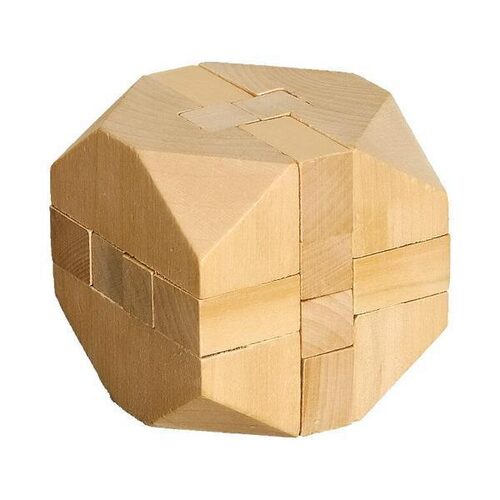 Układanka logiczna Cube, ecru z nadrukiem logo - zdjęcie produktu