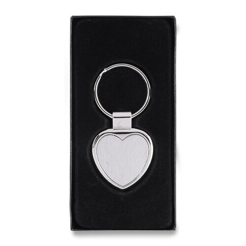 Brelok metalowy Stout Heart, srebrny z grawerem logo - zdjęcie produktu
