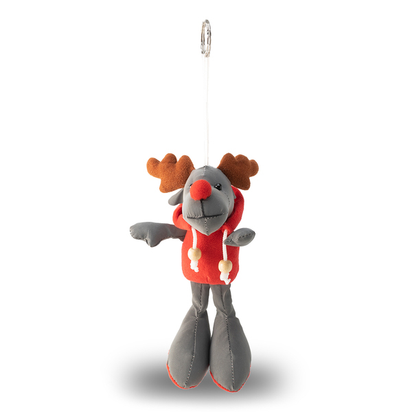Brelok Reindeer, szary/czerwony z nadrukiem logo c