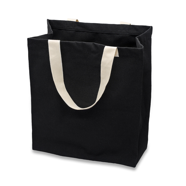 Torba z bawełny 340 g/m2 Lisburn, czarny z nadrukiem logo a