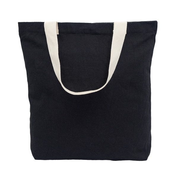 Torba z bawełny 340 g/m2 Batley, czarny z nadrukiem logo - zdjęcie produktu