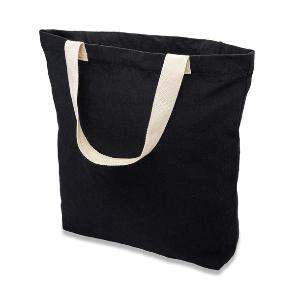 Torba z bawełny 340 g/m2 Batley, czarny z nadrukiem logo b