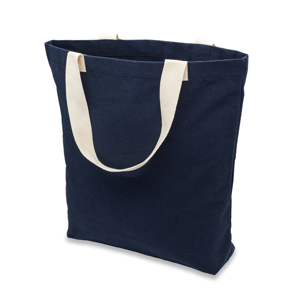 Torba z bawełny 340 g/m2 Batley, granatowy z nadrukiem logo b