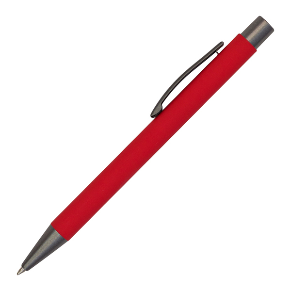 Długopis aluminiowy Eken, czerwony z nadrukiem logo a