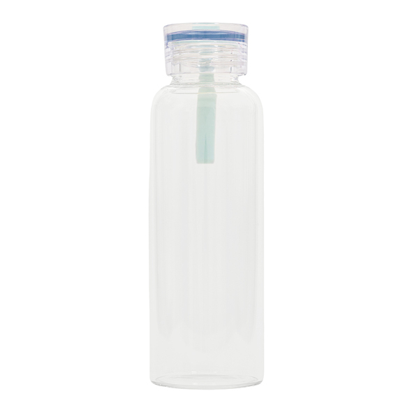 Butelka szklana Azure 500 ml, transparentny z nadrukiem logo b