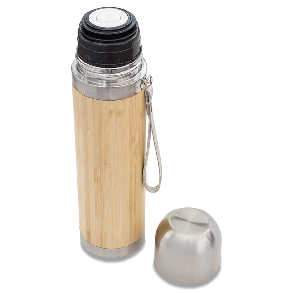 Termos Isalo 400 ml, brązowy z nadrukiem logo a