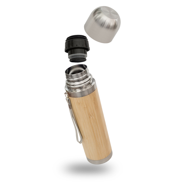 Termos Isalo 400 ml, brązowy z nadrukiem logo b