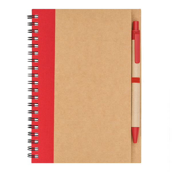 Notes z długopisem Dalvik, czerwony z nadrukiem logo a