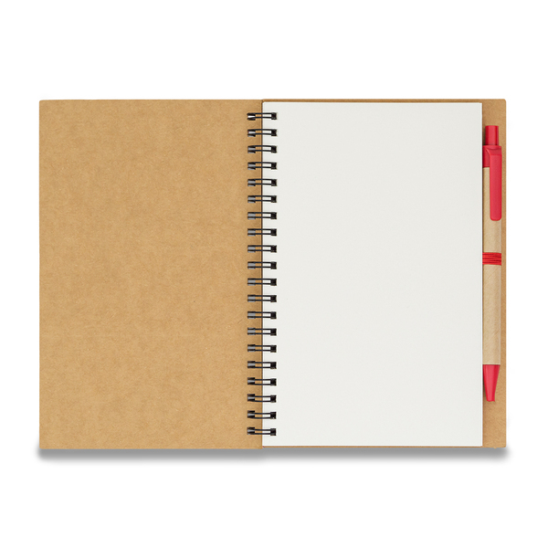 Notes z długopisem Dalvik, czerwony z nadrukiem logo b