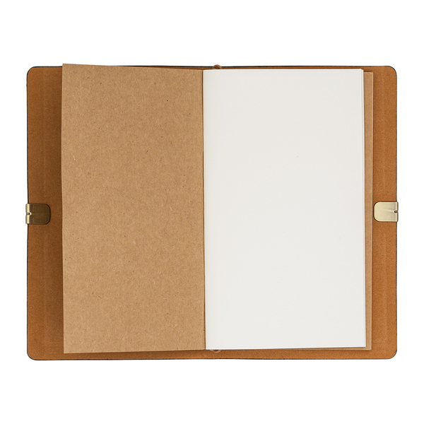 Notes w stylu retro Viaje, czarny z nadrukiem logo b