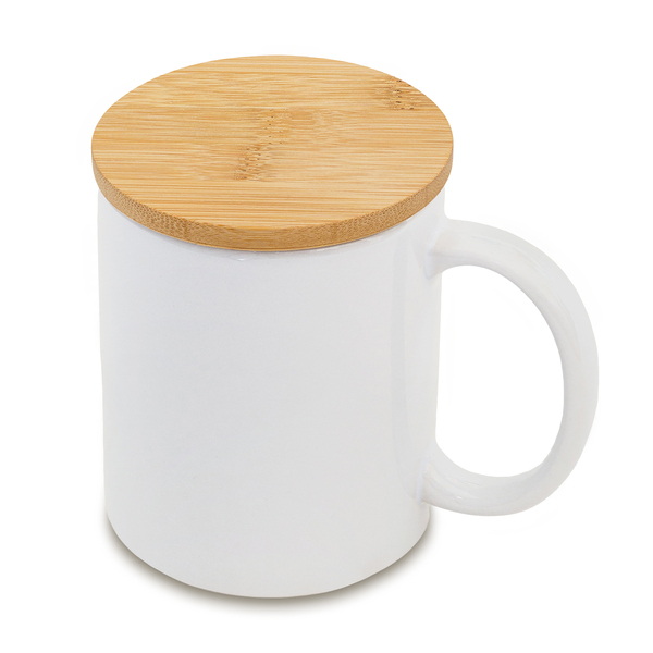Kubek ceramiczny Lund, biały z nadrukiem logo - zdjęcie produktu