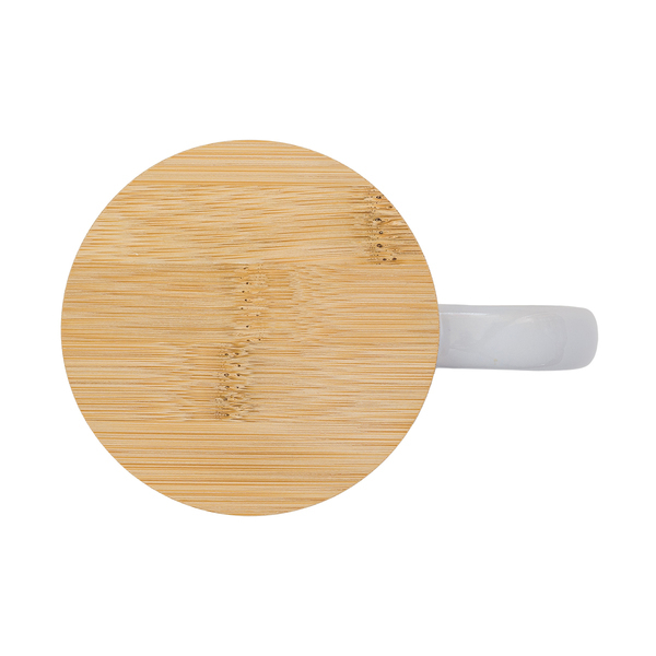 Kubek ceramiczny Lund, biały z nadrukiem logo b