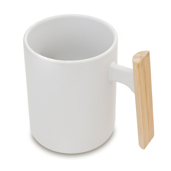 Kubek ceramiczny Sento, biały z nadrukiem logo - zdjęcie produktu