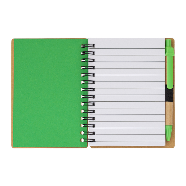 Notes Smile, zielony z nadrukiem logo a