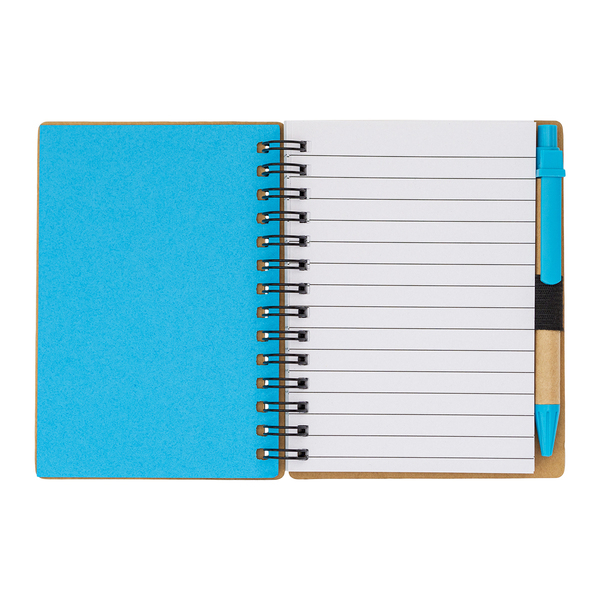 Notes Smile, jasny niebieski z nadrukiem logo a