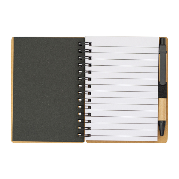 Notes Smile, czarny z nadrukiem logo a