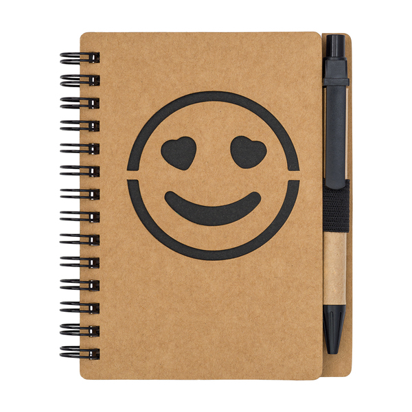 Notes Smile, czarny z nadrukiem logo c