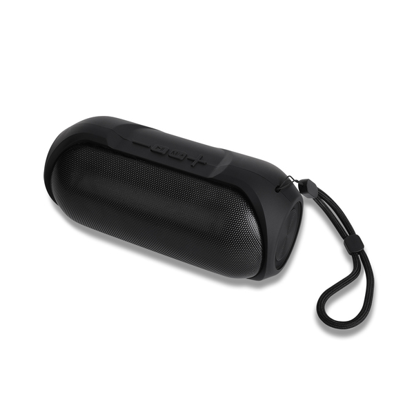 Głośnik Bluetooth z podświetleniem Rio, czarny z nadrukiem logo a