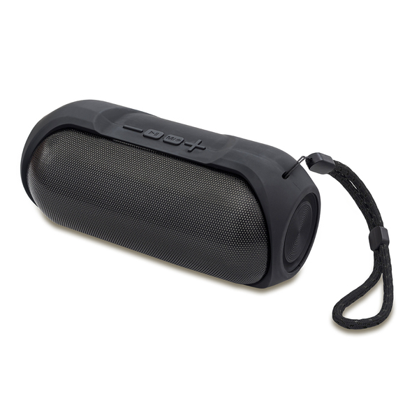 Głośnik Bluetooth z podświetleniem Rio, czarny z nadrukiem logo d
