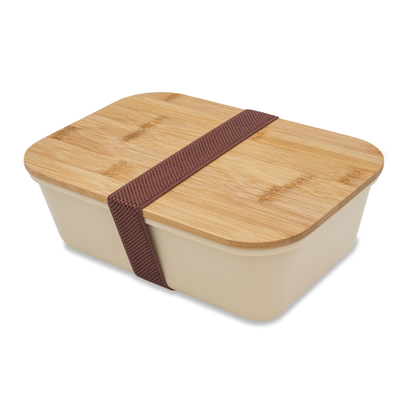 Lunch box Vincente 1000 ml , beżowy z nadrukiem logo - zdjęcie produktu