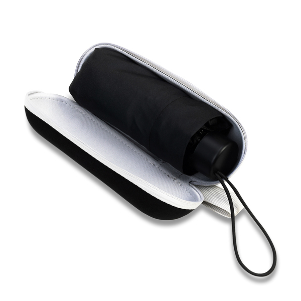 Parasol w etui Banff, czarny z nadrukiem logo b
