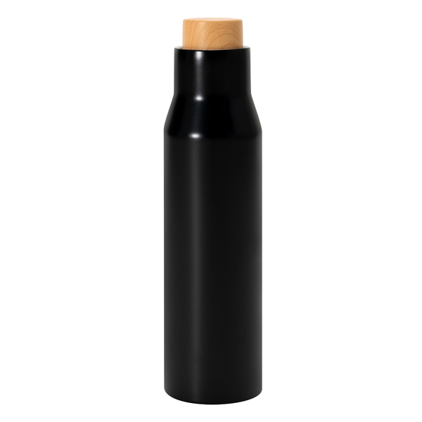 Butelka termiczna Morana 500 ml, czarny z nadrukiem logo a