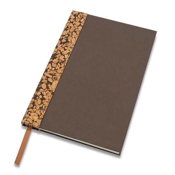Notes A5 Mokka, brązowy z nadrukiem logo
