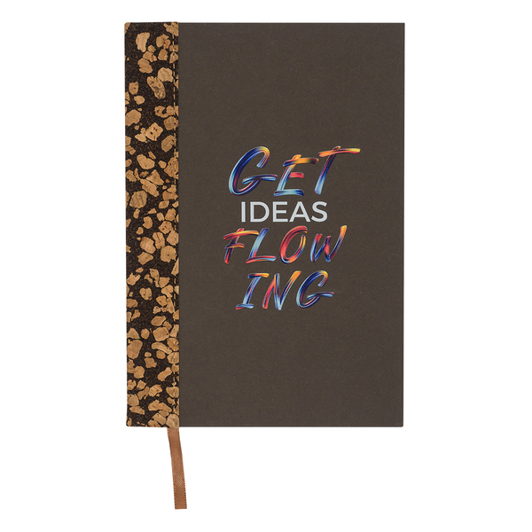 Notes A5 Mokka, brązowy z nadrukiem logo c