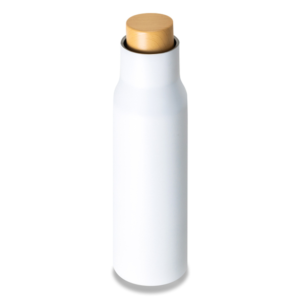 Butelka termiczna Morana 500 ml, biały z nadrukiem logo