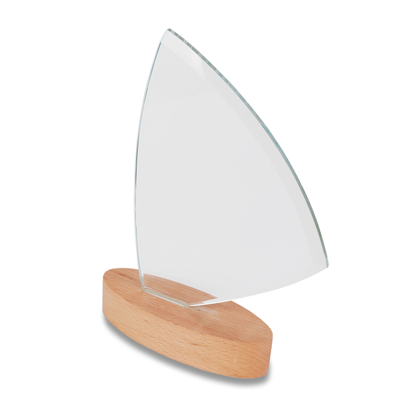 Trofeum Navegar, transparentny z nadrukiem logo - zdjęcie produktu