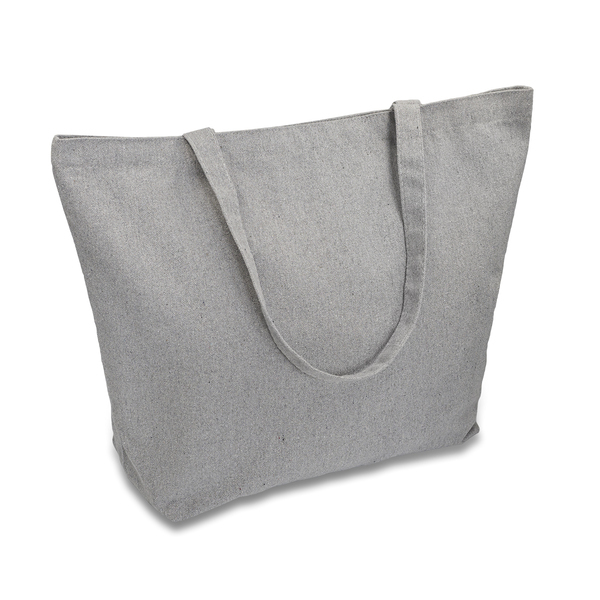 Torba z bawełny 340g/m2 Kinia, szary z nadrukiem logo