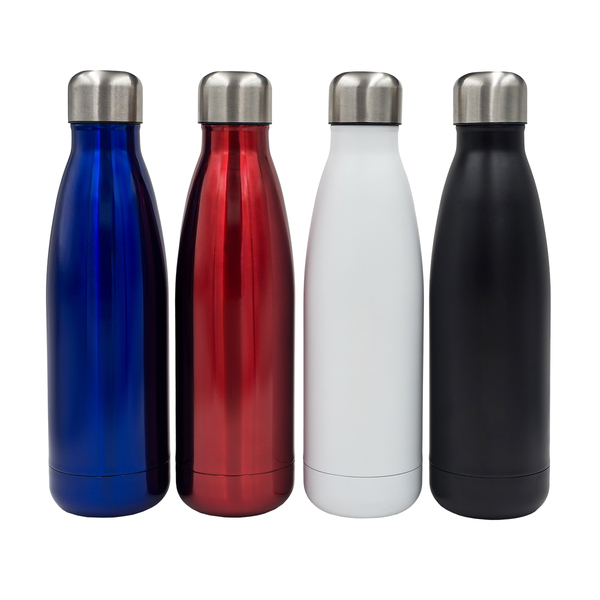 Butelka termiczna Montana 500 ml, biały z nadrukiem logo d