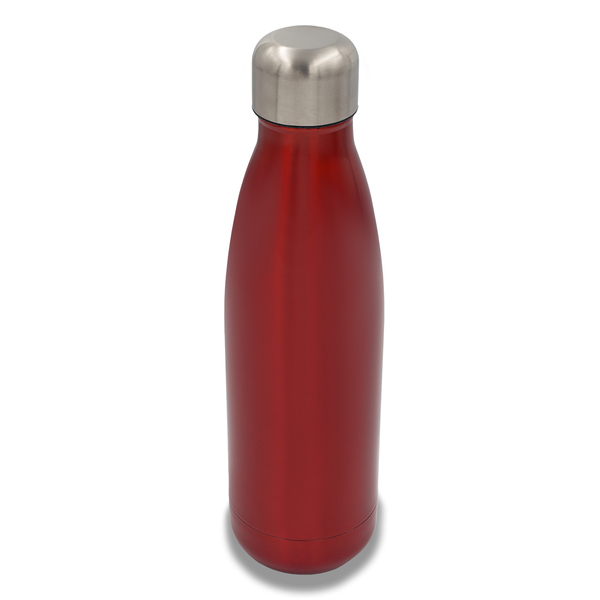 Butelka termiczna Montana 500 ml, czerwony z nadrukiem logo a