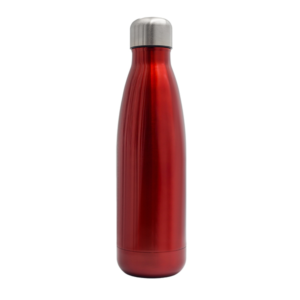 Butelka termiczna Montana 500 ml, czerwony z nadrukiem logo