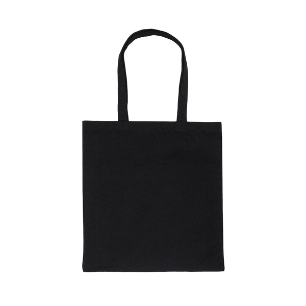 Torba z bawełny 340g/m2 Teldi, czarny z nadrukiem logo