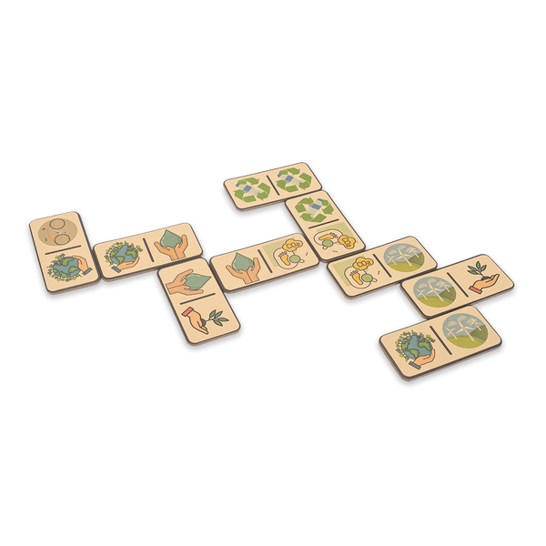 Domino Ecoworld, beżowy z nadrukiem logo b