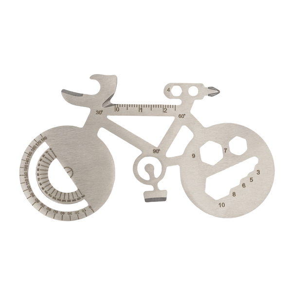 Narzędzie wielofunkcyjne Cyclist, srebrny z nadrukiem logo a