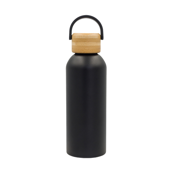 Butelka termiczna Astoria 500 ml, czarny z nadrukiem logo a
