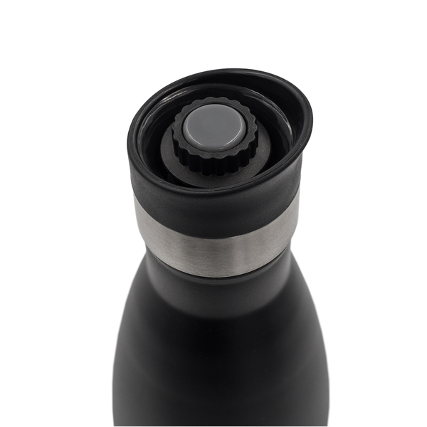 Butelka termiczna z ustnikiem 360° Yakima 550 ml, czarny z nadrukiem logo b
